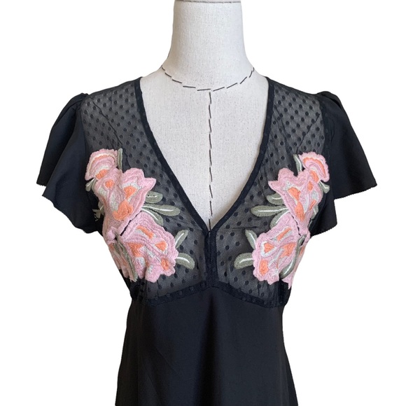 Cleobella Crush Midi Dress Floral Embroidered Boho sz Small - Picture 2 of 13